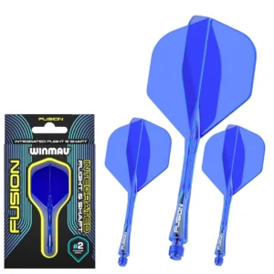Fusion #2 Integrated Flight & Shaft - Medium - Neon Blue