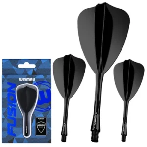 FUSION ARROW FLIGHT & SHAFT BLACK MEDIUM